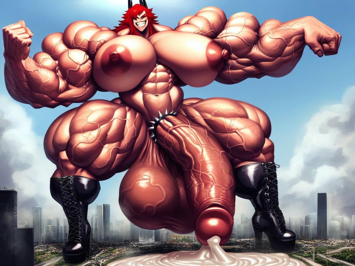 Hyper Cock, Extremely Large Ass, Hyper Ass Shemale AI Porn