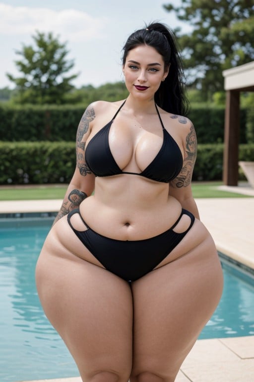 Extremely Large Ass, Extremely Large Thighs, Erect Nipples AI Porn