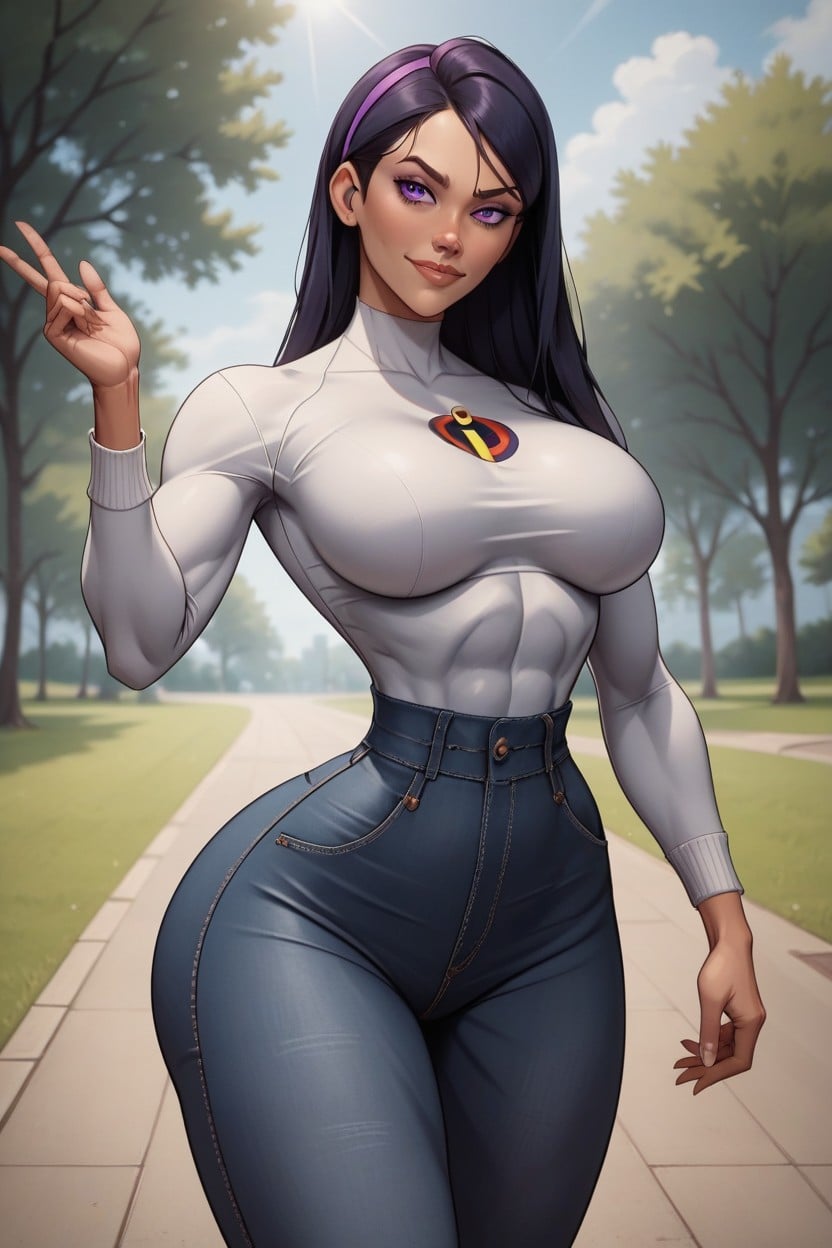 Extreme Wasp Waist, Medium Fake Breasts, Park AI Porn