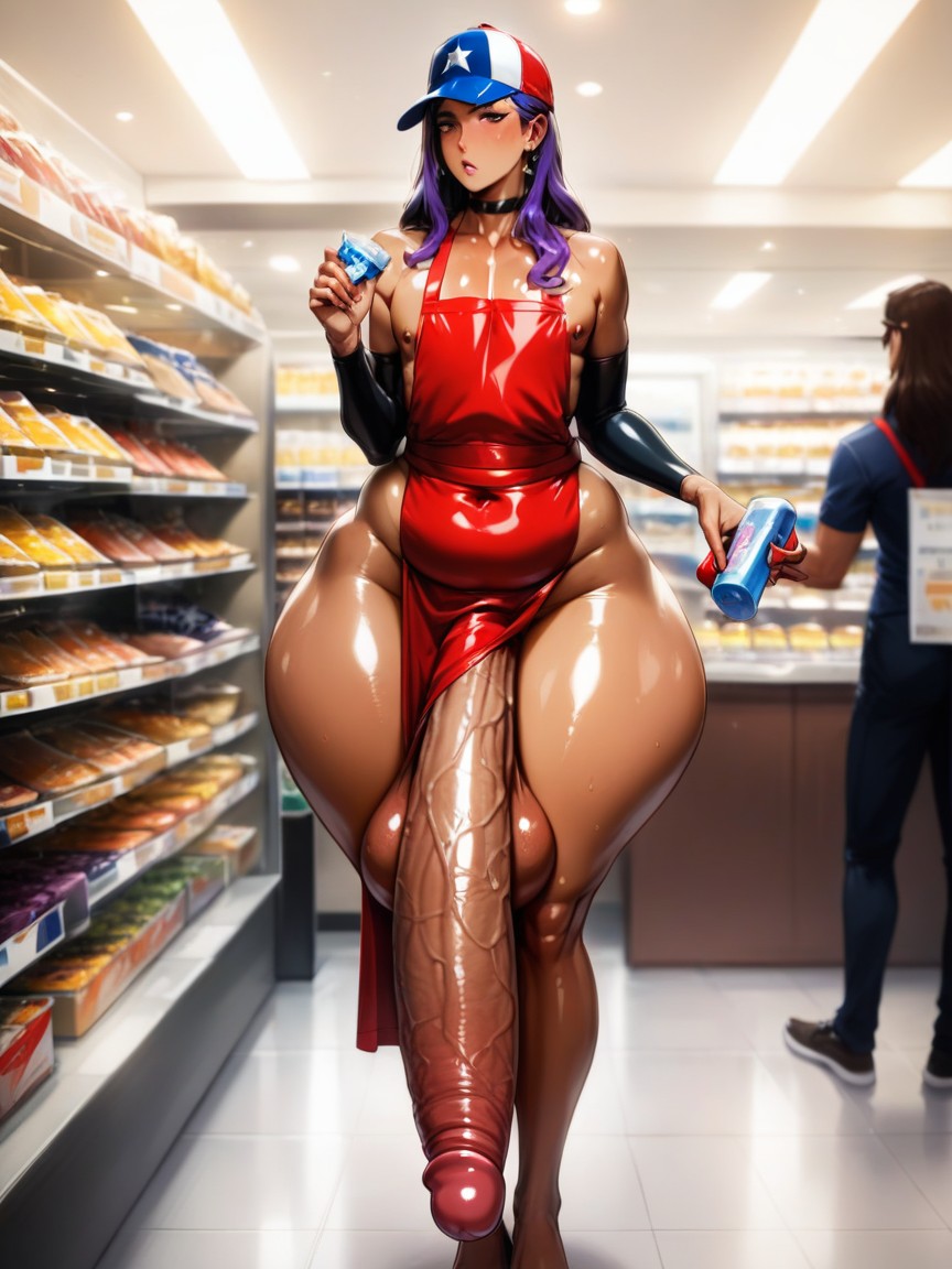 Curvy Body, Convenience Store, Sex Toys On Shelf AI Gay Porn