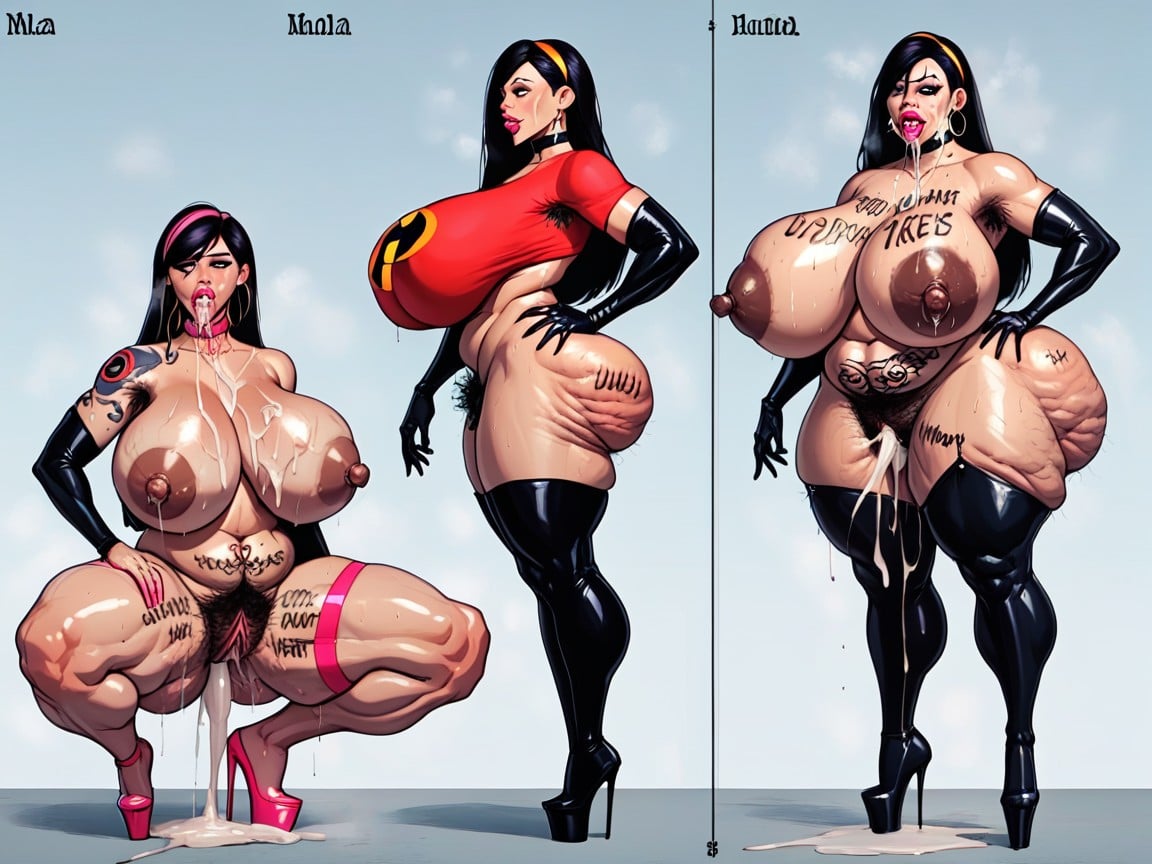 Bimbo Lips, Bimbo, Saggy Breasts Hentai AI Porn