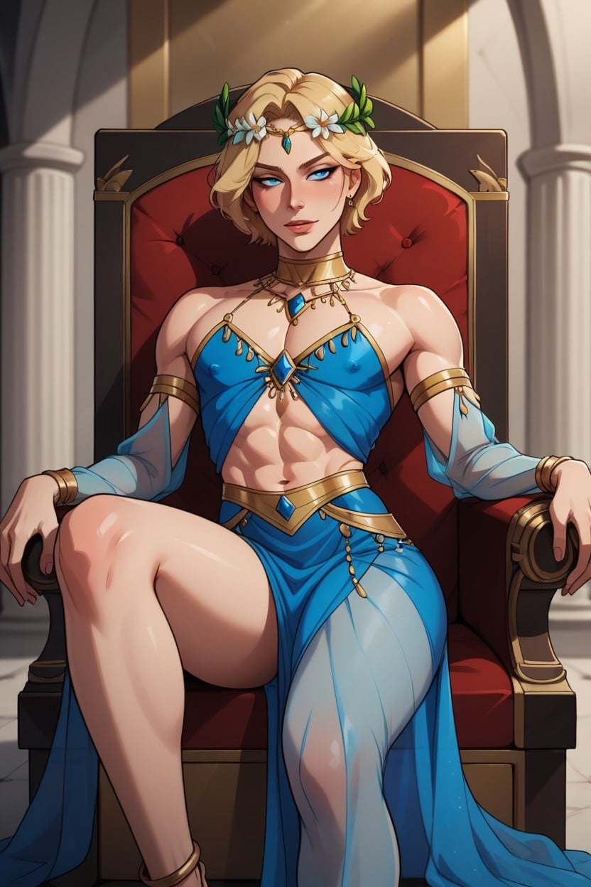 Crossdressing, Palace, Flower Crown AI Gay Porn
