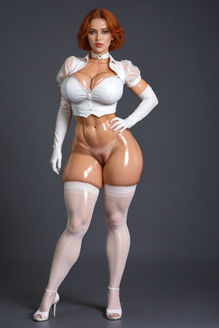 Large Ass, Cute, Redhead AI Porn