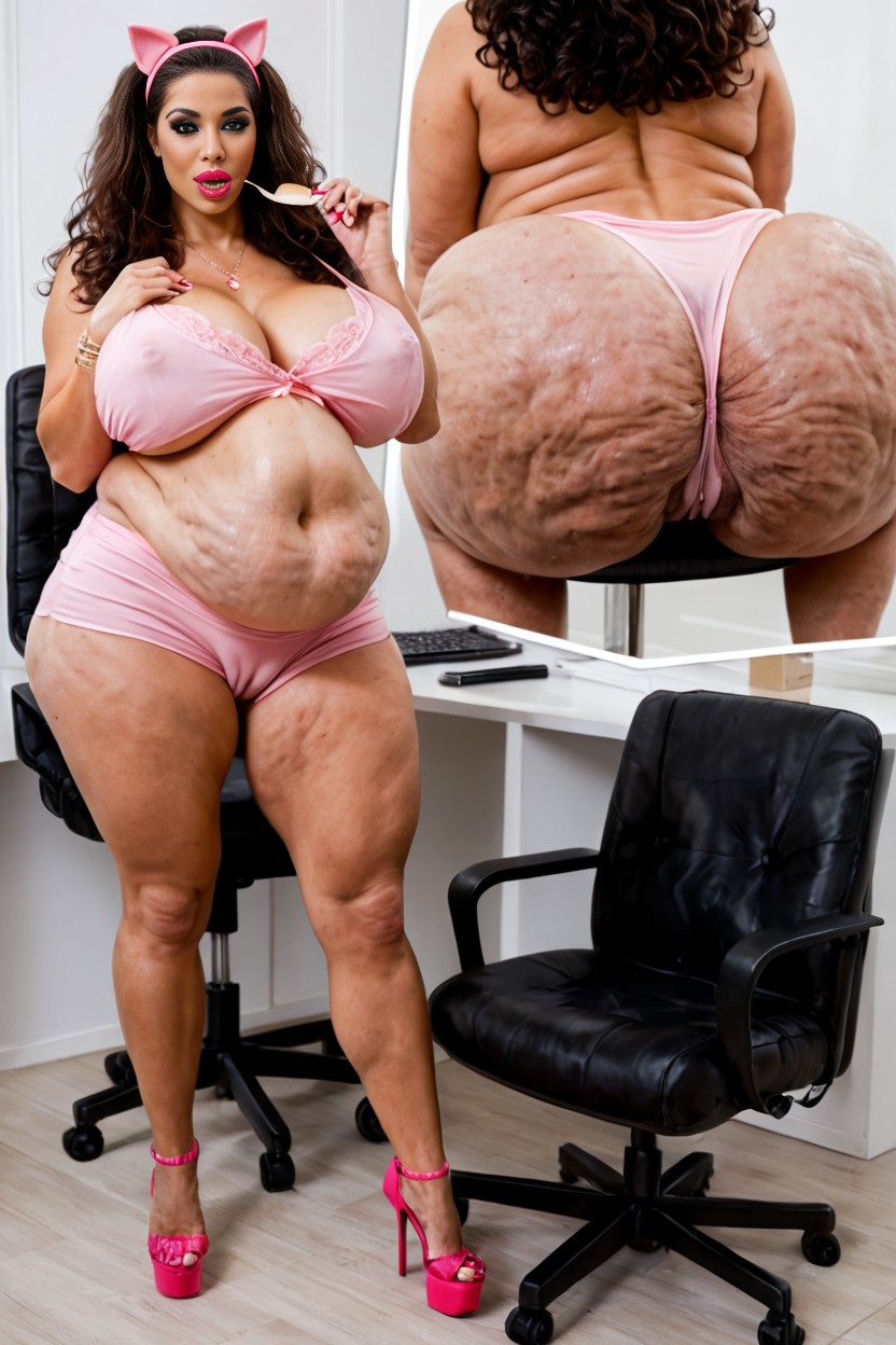Cellulite, Really Massive Belly, Cellulite AI Porn