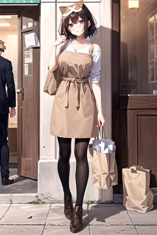 Man With Brown Paper Bag On Head, Black Hole Eyes, Man With Brown Paper Bag On Head Hentai AI Porn