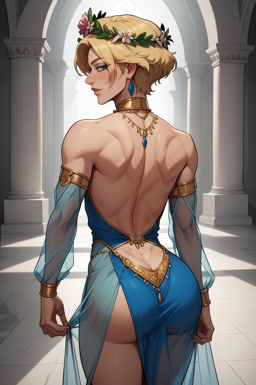 Rear View, Palace, Femboy AI Gay Porn