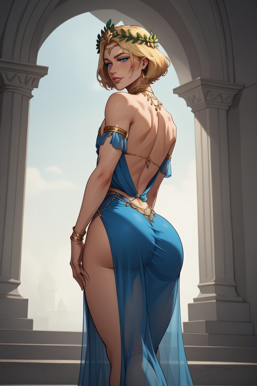 Rear View, Sissification, Under Dress AI Gay Porn