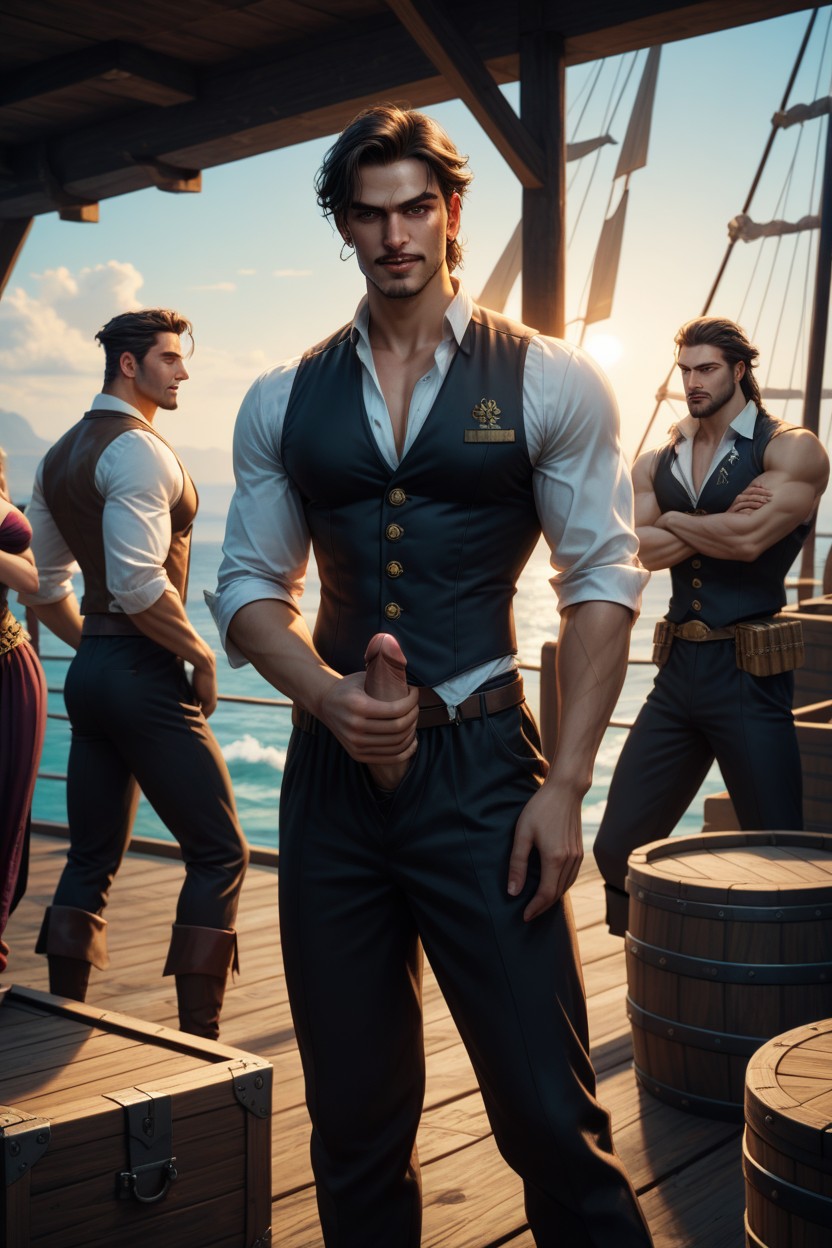 Pirate, Harem, Bathing In S Breathtaking Volumetric Lighting AI Gay Porn