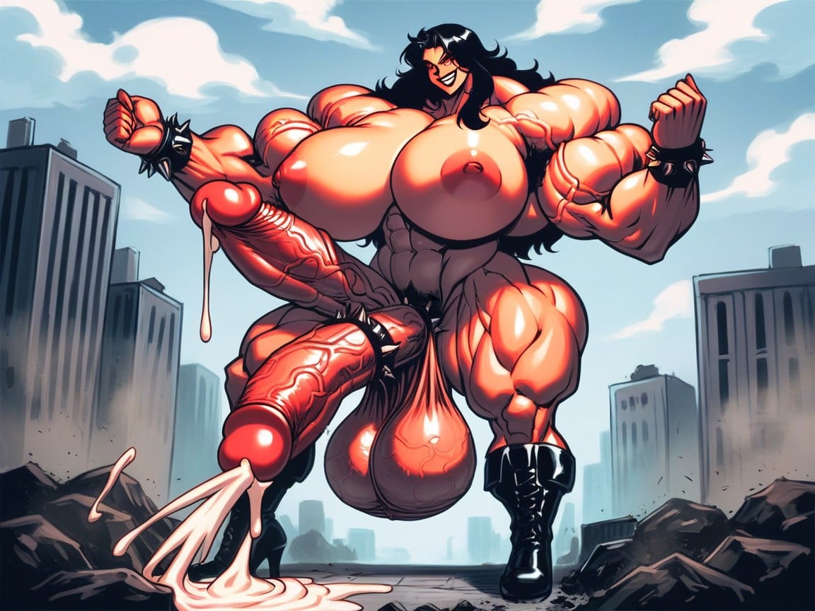 Destruction, Knee Length Boots, Thick Thighs Hentai AI Porn