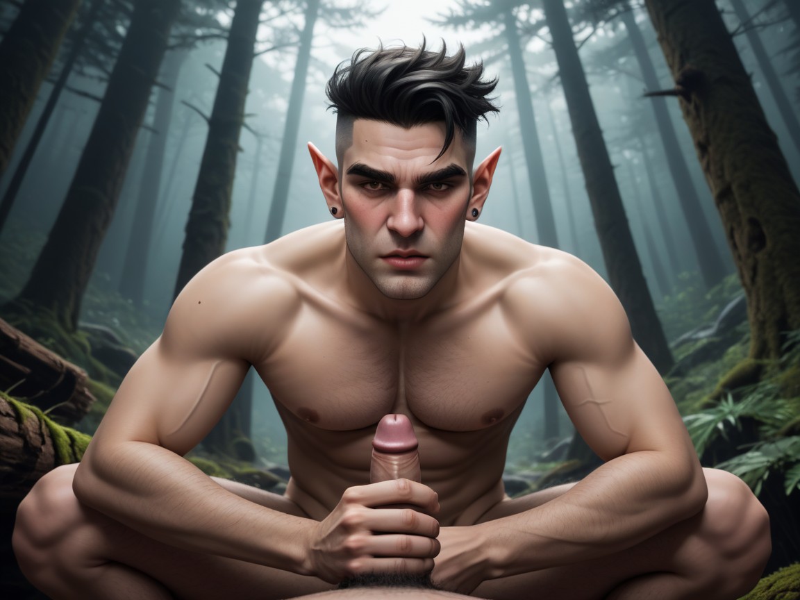 At Night, 1 Person, Face AI Gay Porn