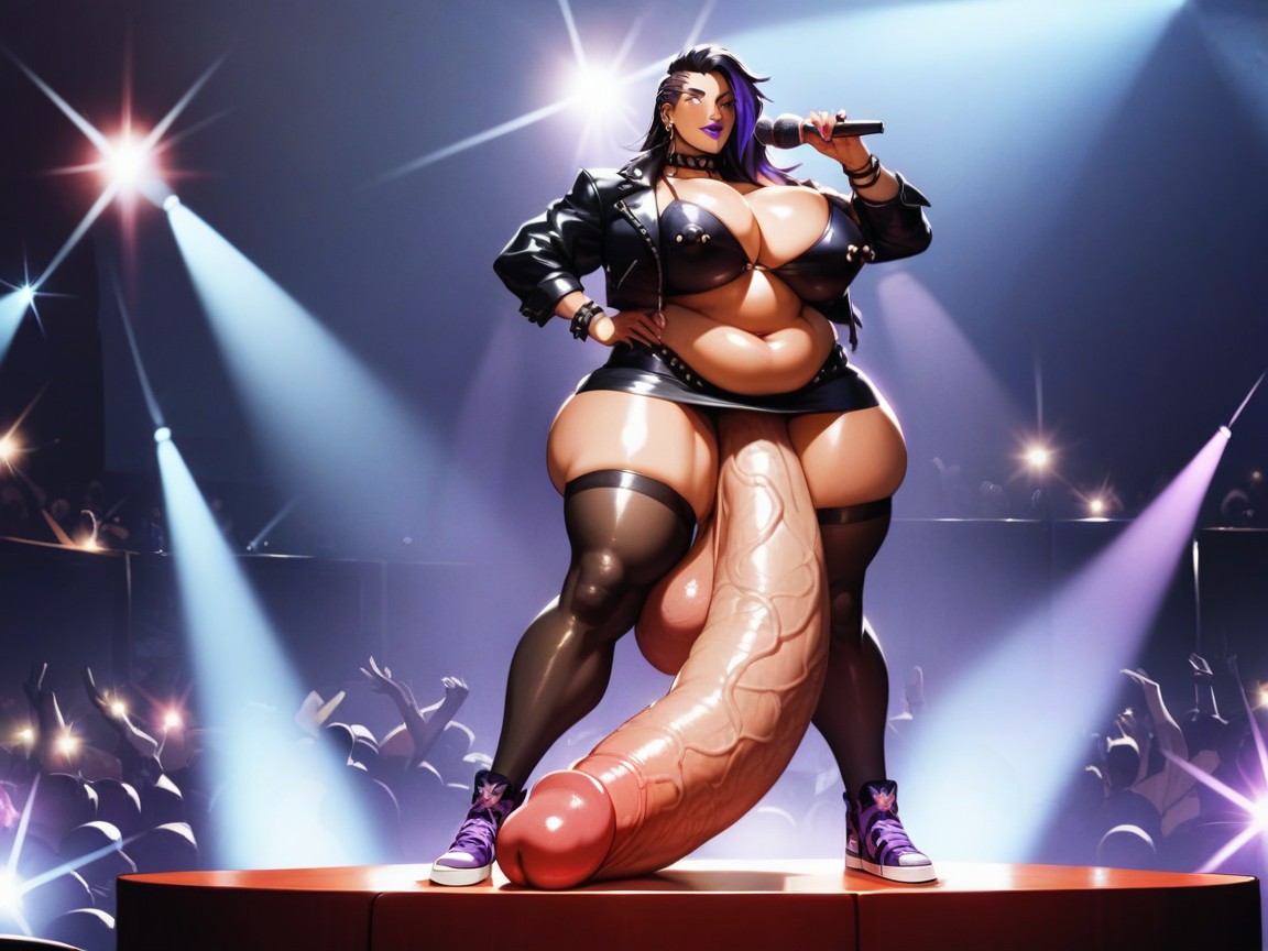 On Stage, Rock Band, Black Skirt AI Gay Porn
