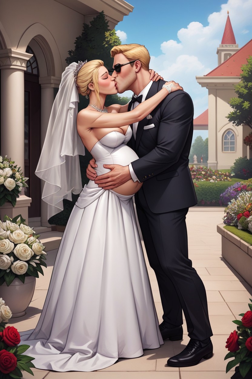 Garden, Blonde Hair, In Love AI Gay Porn