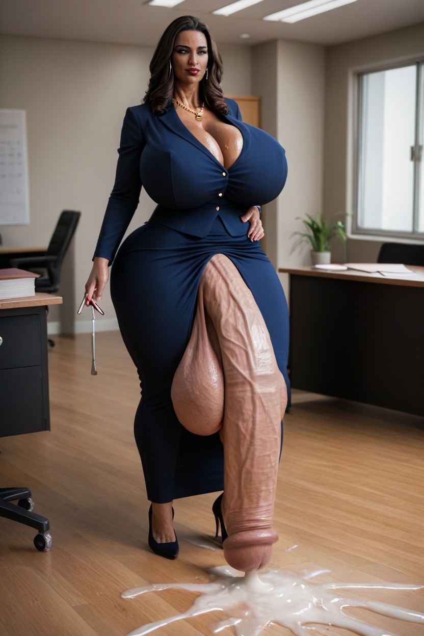 Brunette, African, Massive Ass Shemale AI Porn
