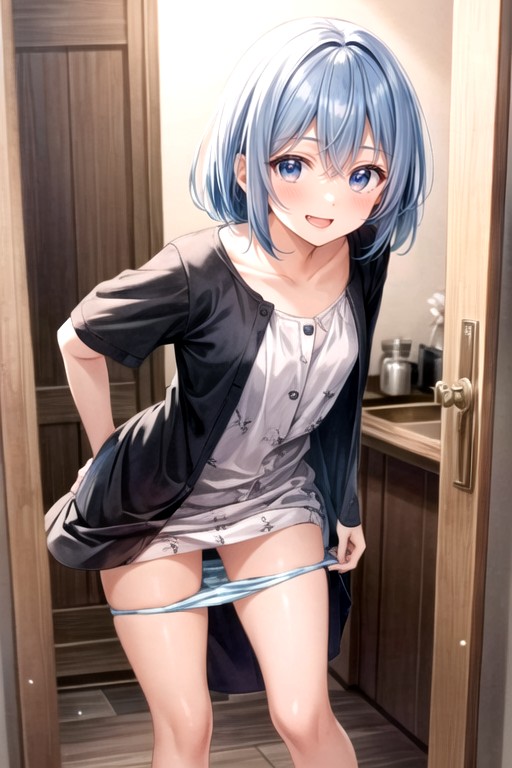 Tiene Los Ojos Azules, Preciso, Está De Espalda Mirando Al Espectador Hentai AI Porn