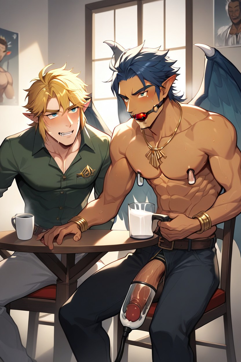 Crying, Teba Is Drooling, 18+ AI Gay Porn