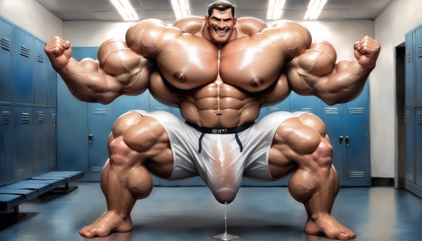 Muscular, Locker Room, 1 Person AI Gay Porn