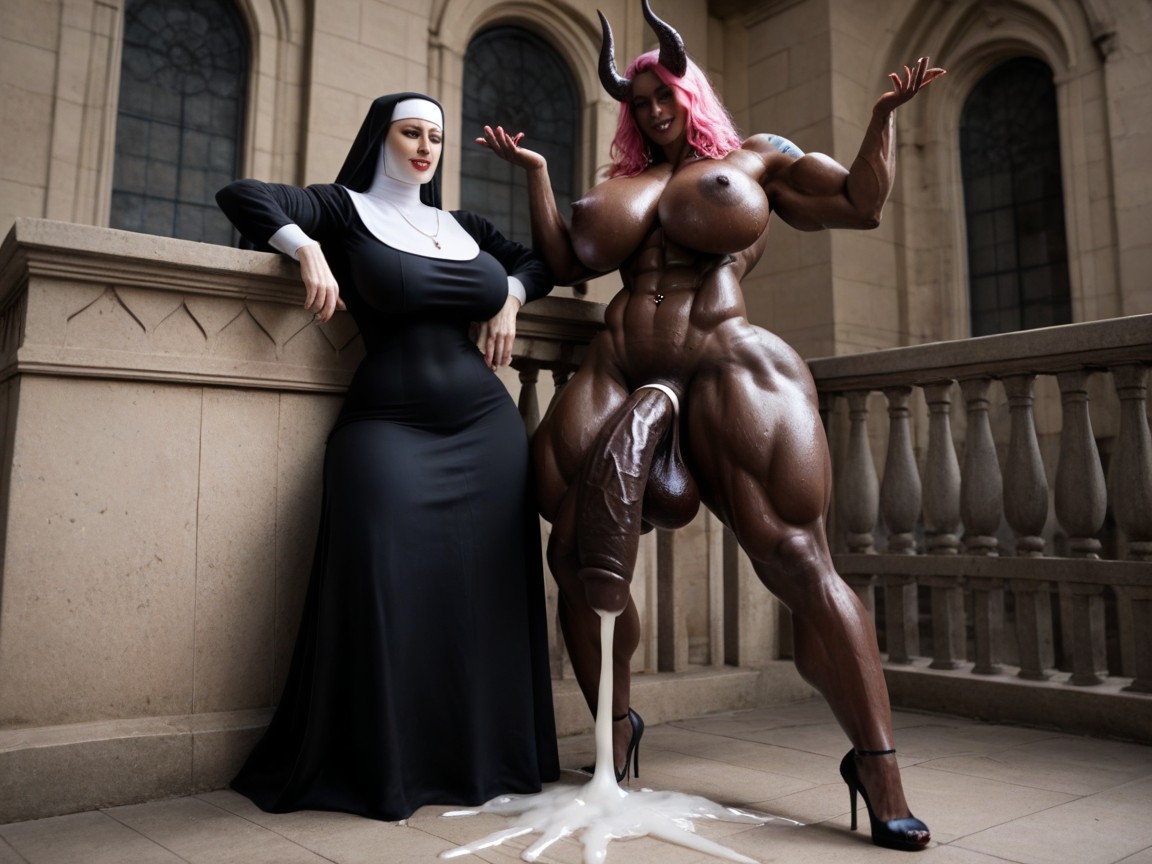Feliz, Ultra Muscular, Hyper Penis Porno shemale IA