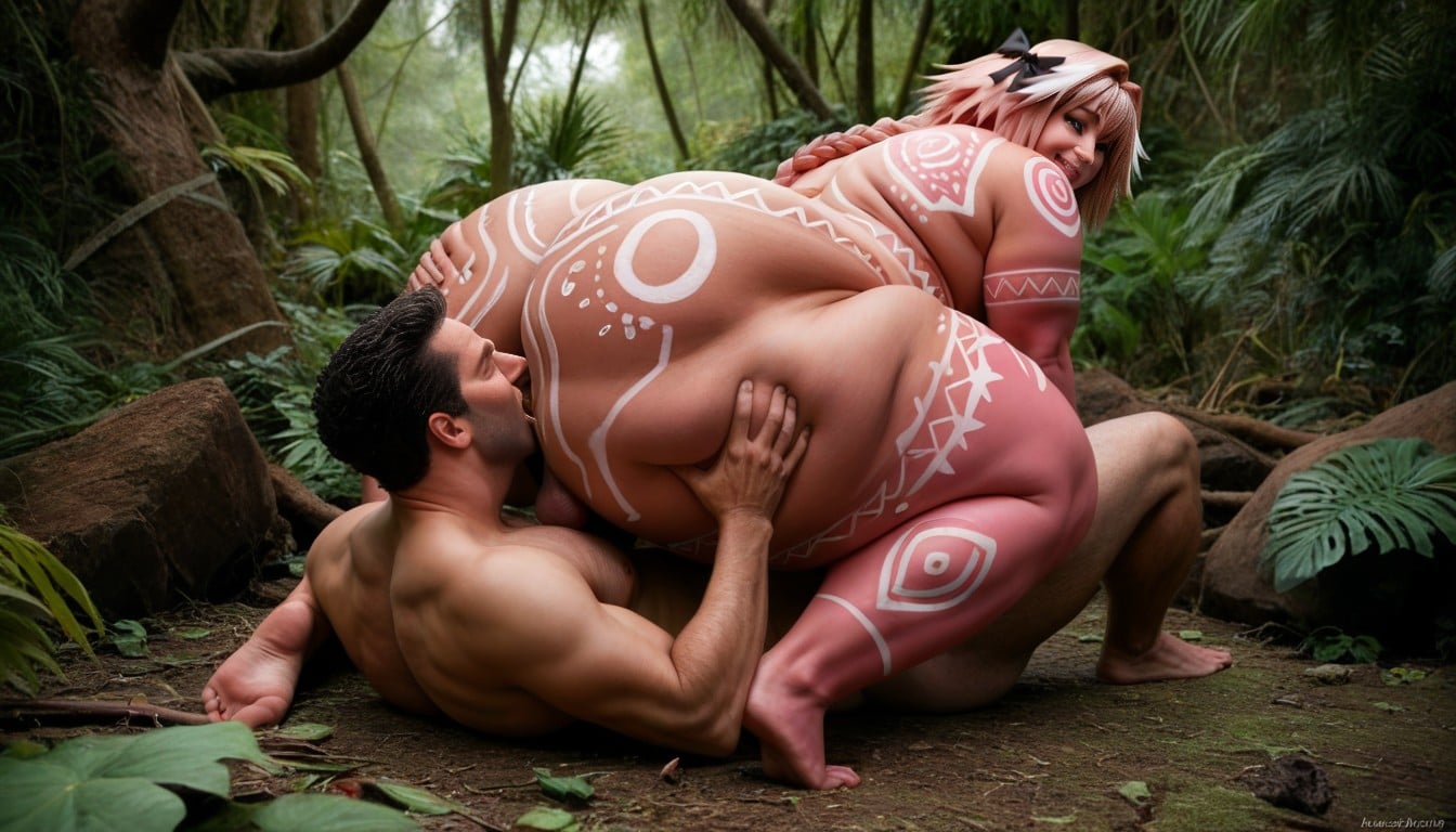 Fat, Extremely Large Ass, Full Body View AI Gay Porn