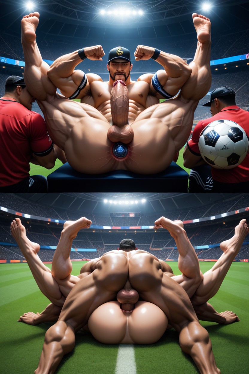 Muscular Body, Flexing Muscles, Mating Press Anus AI Gay Porn