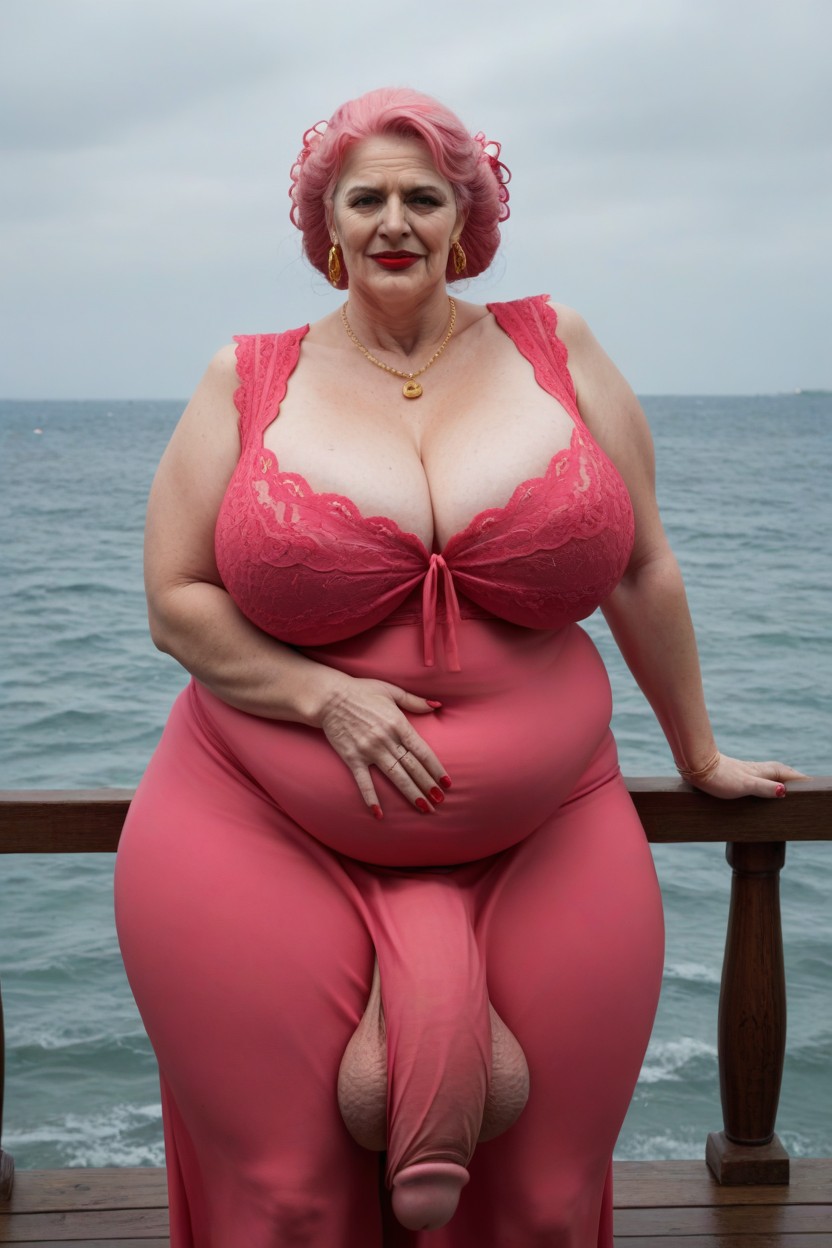 Extrêmement Lourd En Bas, Huge Obese Belly, Tir En Buste Porno IA transsexuelle