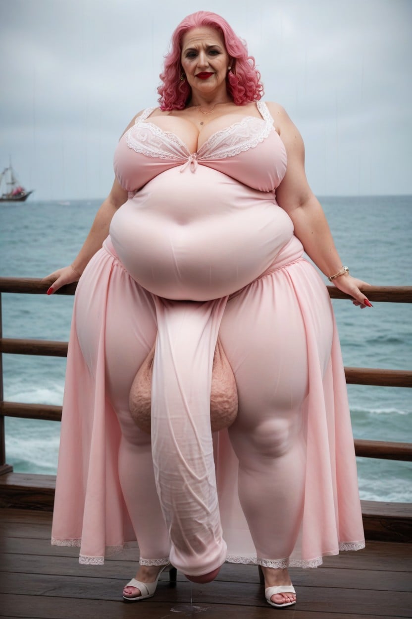 Gigantic Fat Bulge Through Clothing, 60+, Standing Porno IA transsexuelle