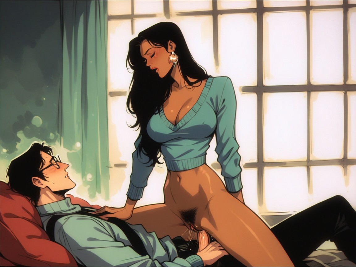 Glasses, Moaning, Eyes Closed Hentai AI Porn