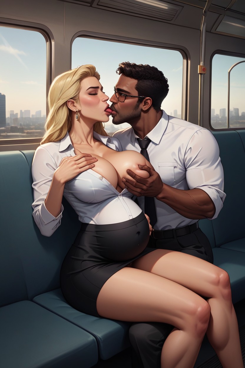 People Watching, Modern, Interracial AI Gay Porn