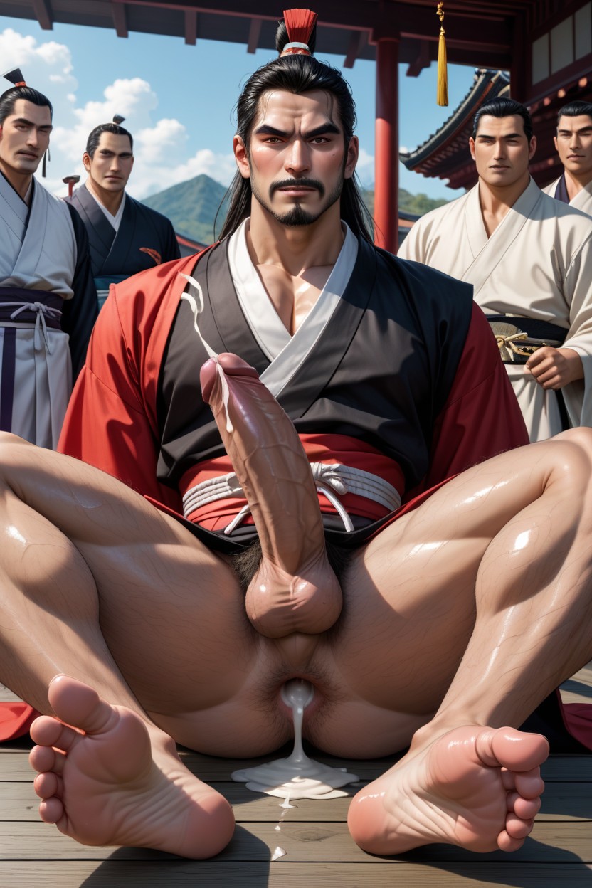 Warrior, Pressing His Sweaty Soles And Feet To Another Characters Face, Extreme Sweaty Feet AI Gay Porn