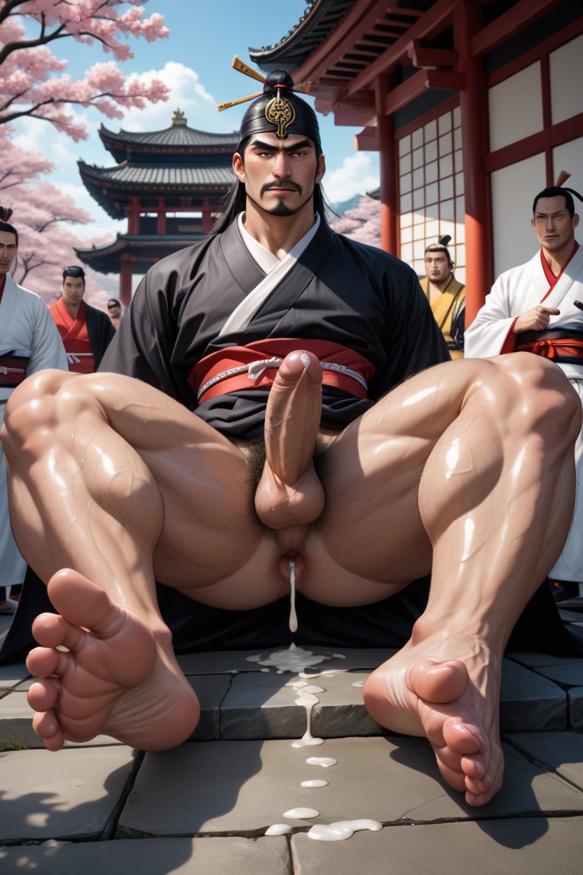 Hard Cock, Feudal Japan, Japanese AI Gay Porn
