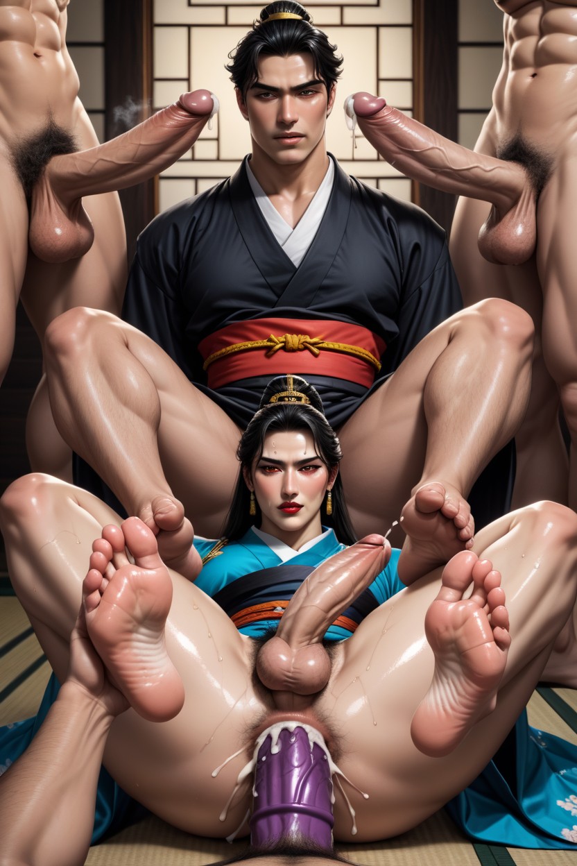 Kimono, Emperor, Japanese AI Gay Porn