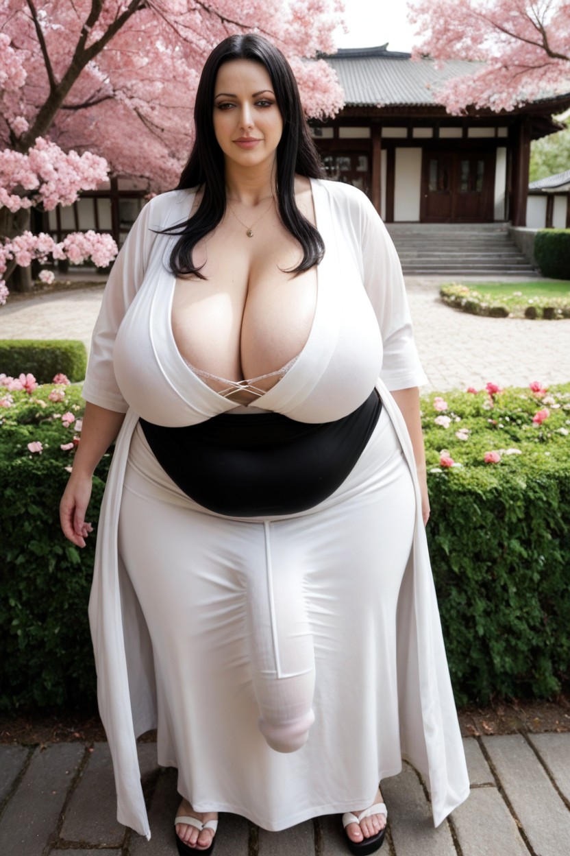 Full Body, Red String Around Waist, Bbw Shemale AI Porn
