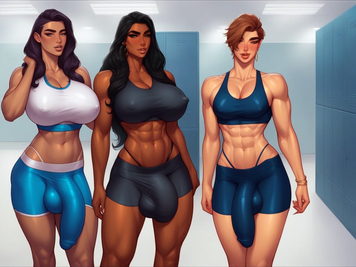 Yoga Pants, Different Skin Colors, Sombra Suave Porno shemale IA