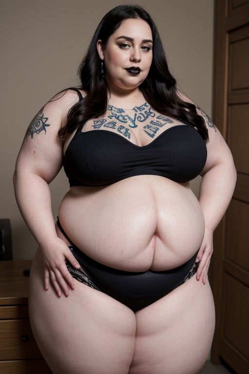 Obese, Extremely Obese, Tattoos On Legs AI Porn