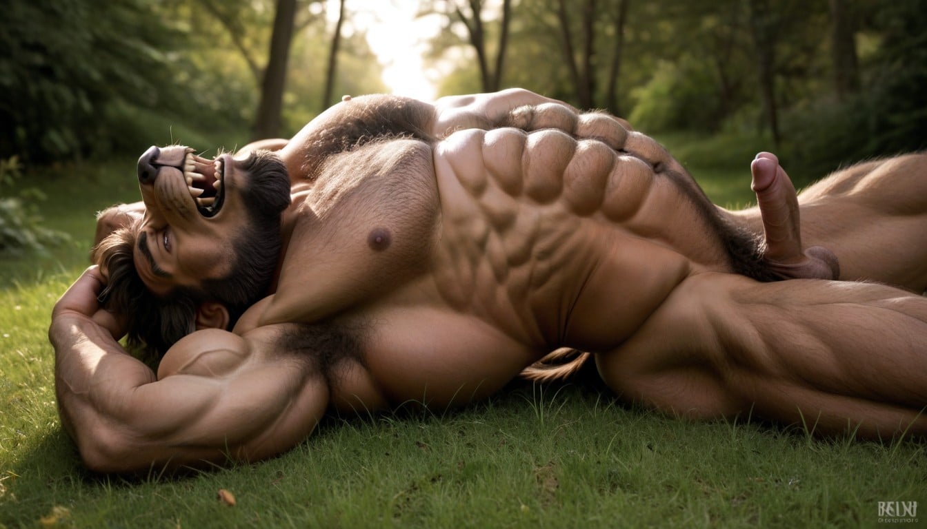 Rear View, Anthro Art Werewolf, Werewolf Anthropomorphic AI Gay Porn