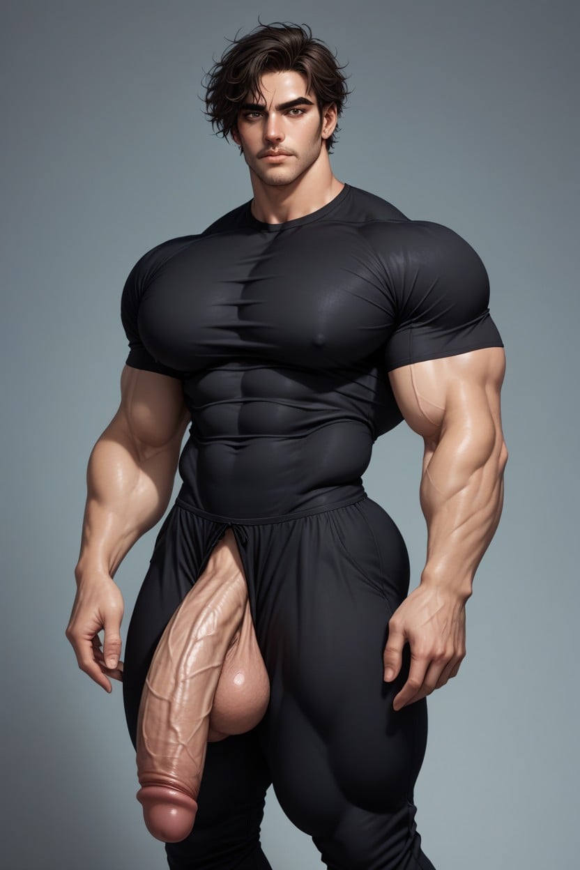 Nathan, Floppy Cock, Huge Pecs AI Gay Porn