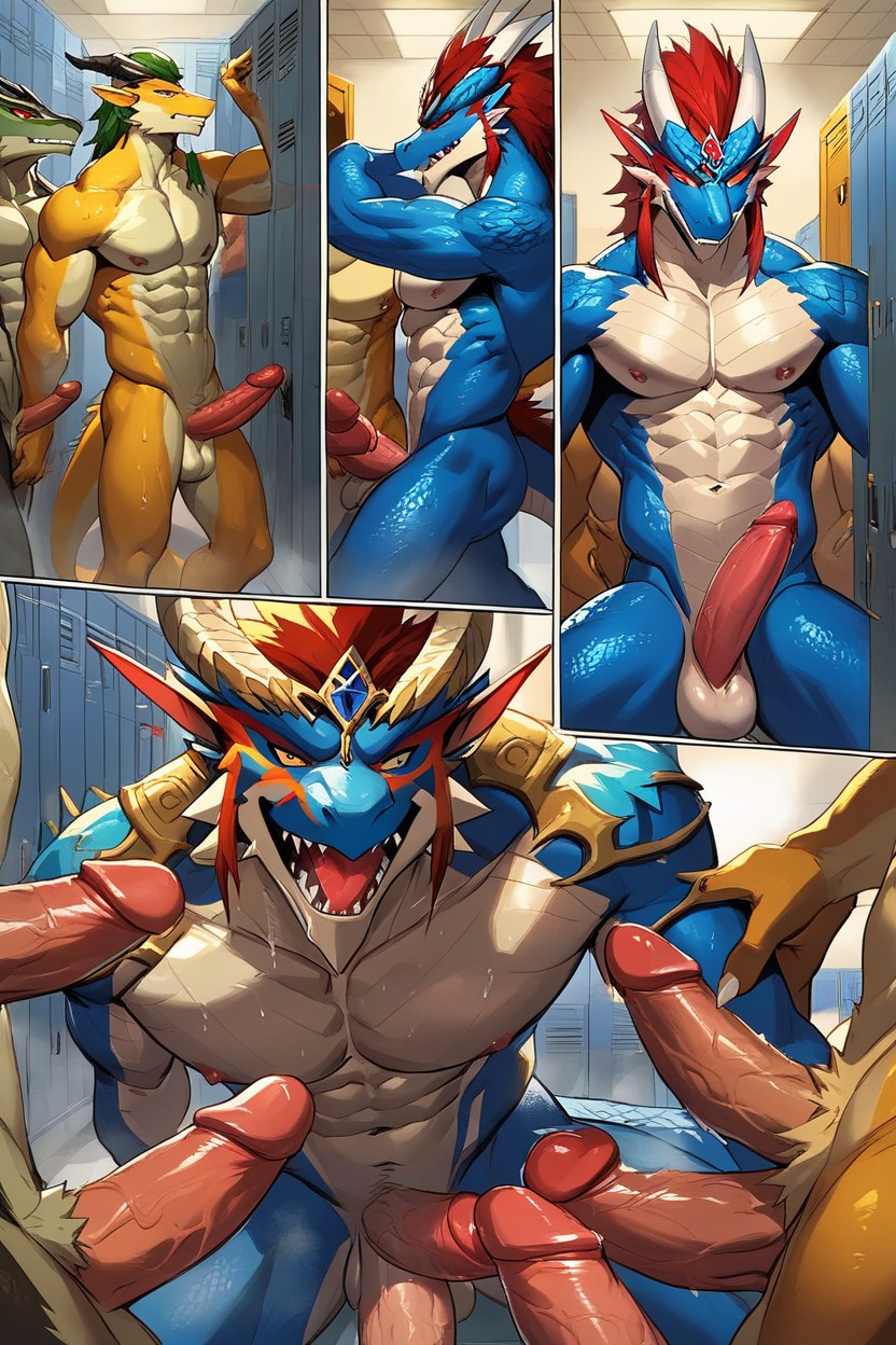 Dragon, Gangbang, Dark Link From Zelda Furry AI Porn