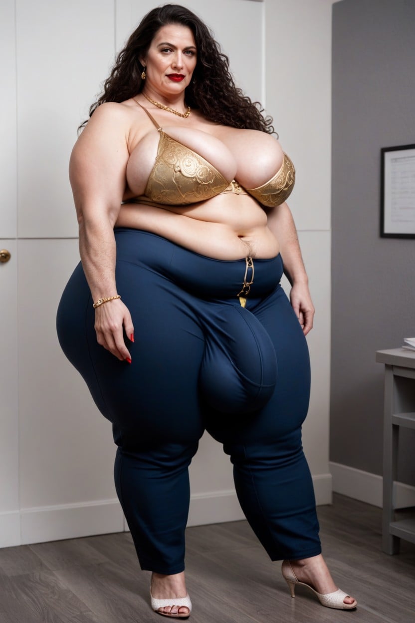 Big Belly, Fully Clothed, Thick Shemale AI Porn