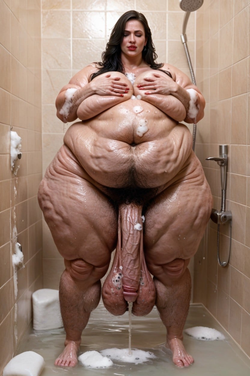 Ssbbw, Saggy Balls, Massive Ass Shemale AI Porn