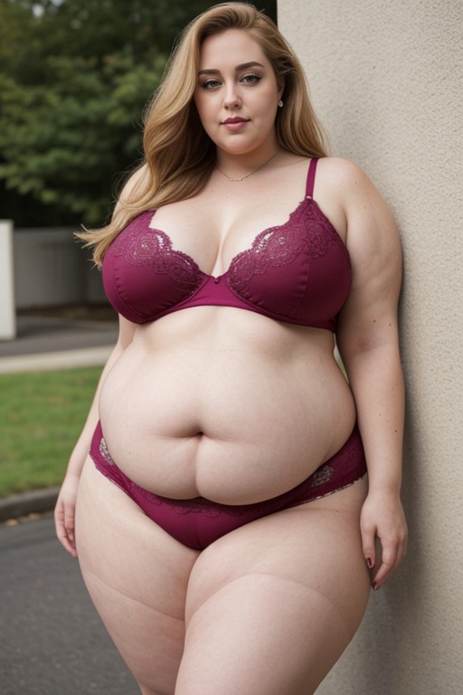 Extremely Large Belly, Tattoos, Extremely Large Hyper Fat Belly AI Porn