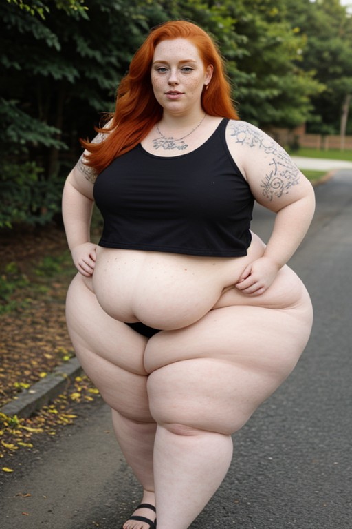 Tattoos On Arms, Huge Soft Legs, Ginger AI Porn