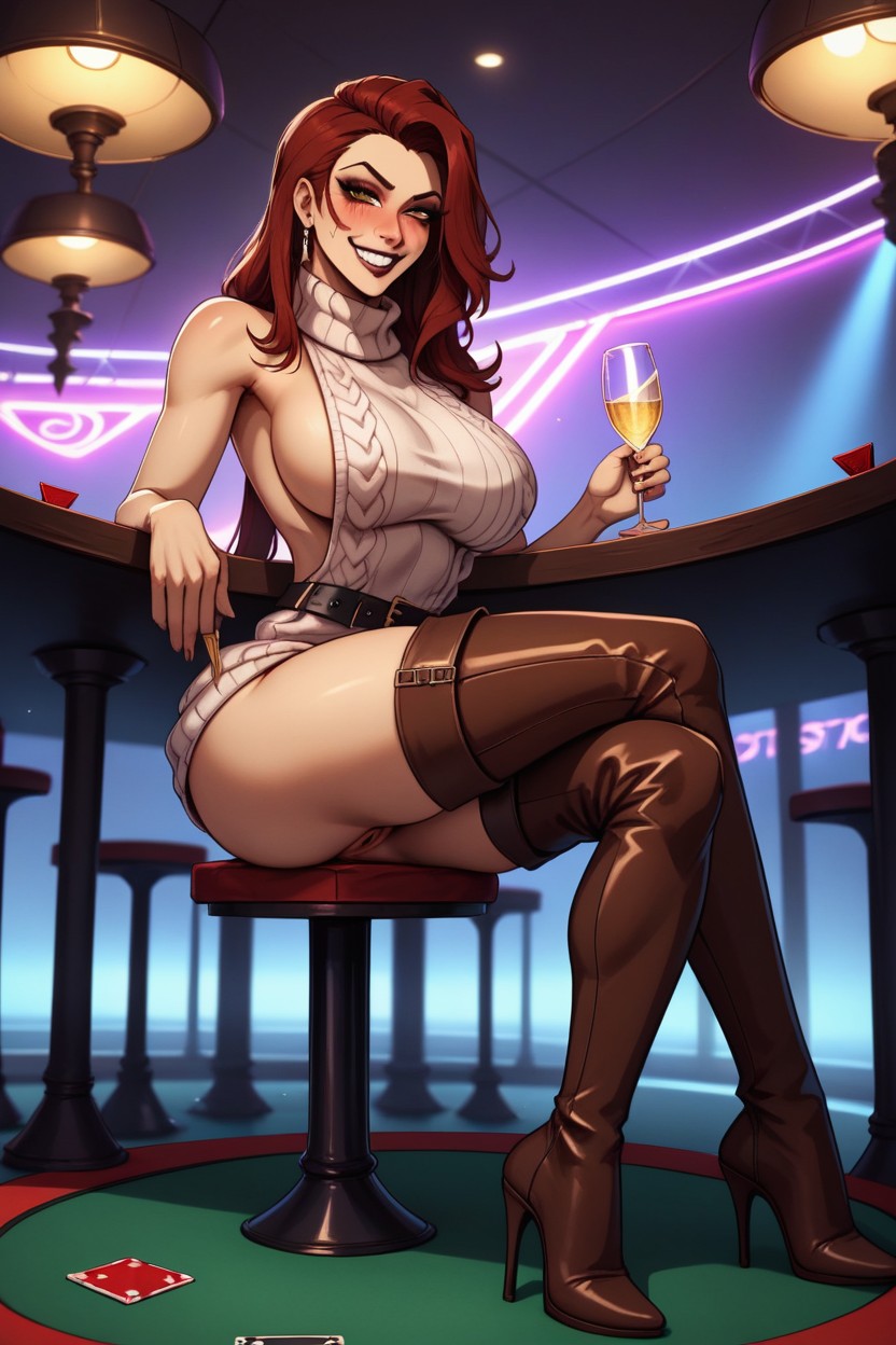 Tipsy Face, Good Visible Eyes, Front View AI Porn