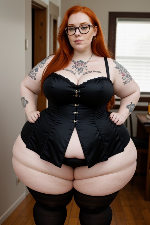 Huge Soft Arms, Extremely Large Hyper Fat Belly, Extremely Large Inner Thighs AI Porn