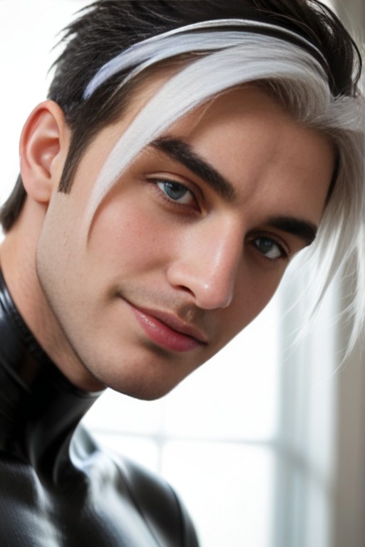 Smiling, Femboy , Blue Eyes AI Gay Porn