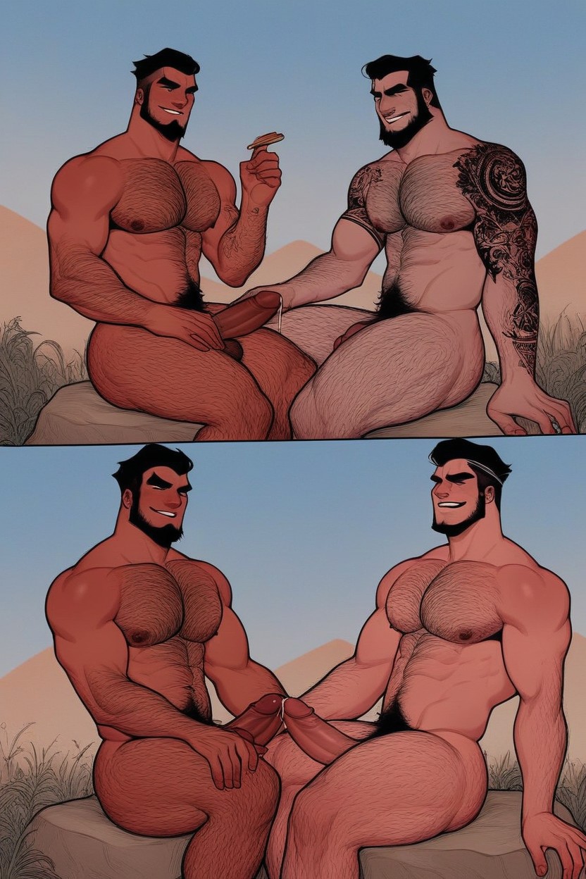 Thick Thighs, Orgy, Hard Dick AI Gay Porn