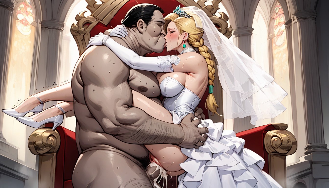 Blonde Hair, Massive Creampie, Deep Vaginal Penetration Hentai AI Porn