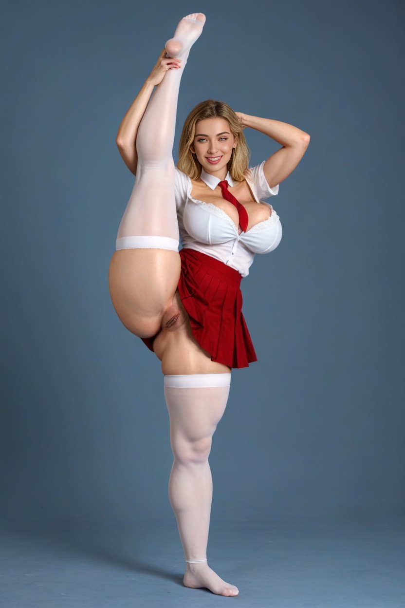 Huge Natural Tits, Waist, Uniform AI Porn