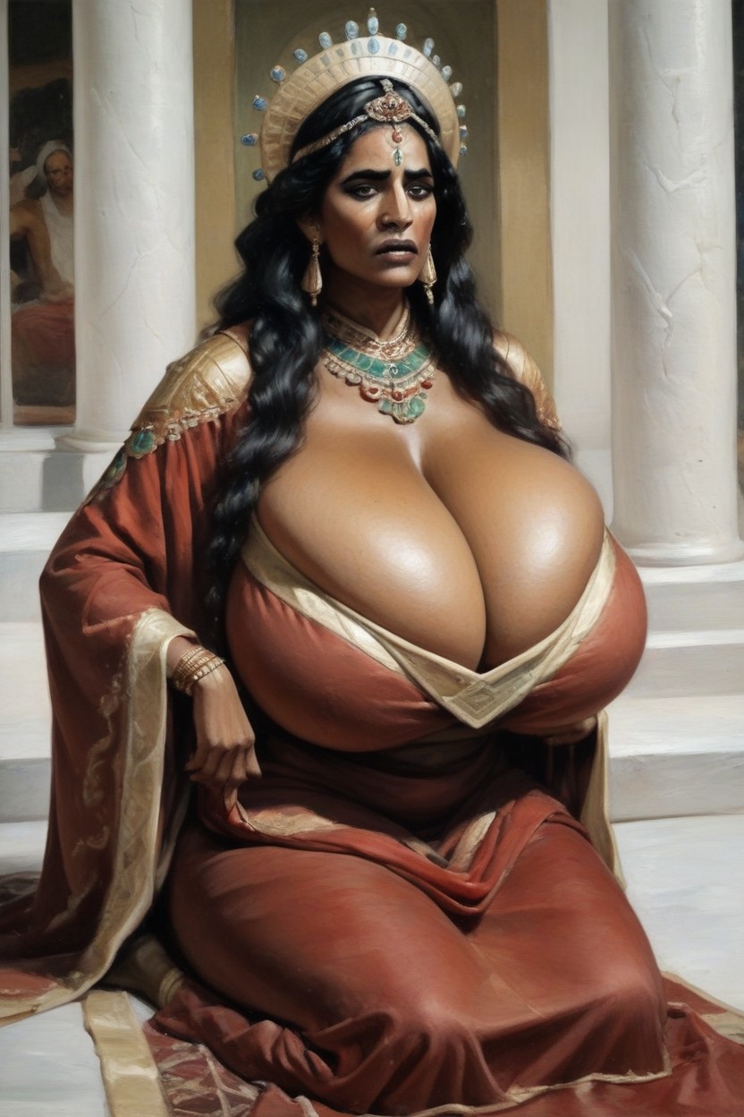 Shocked, Big Tremendously Stacked, Blackest Skin AI Porn