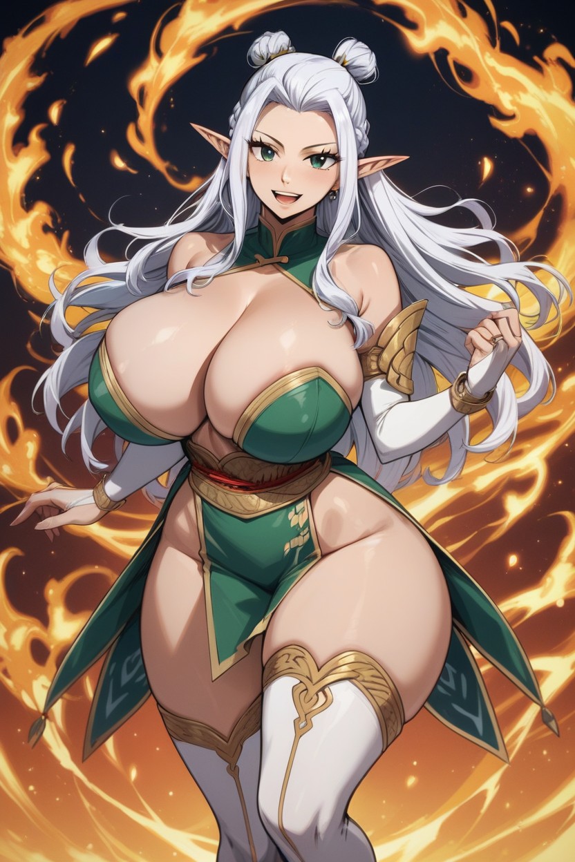Body Milf, Massive Ass, White Hair Hentai AI Porn