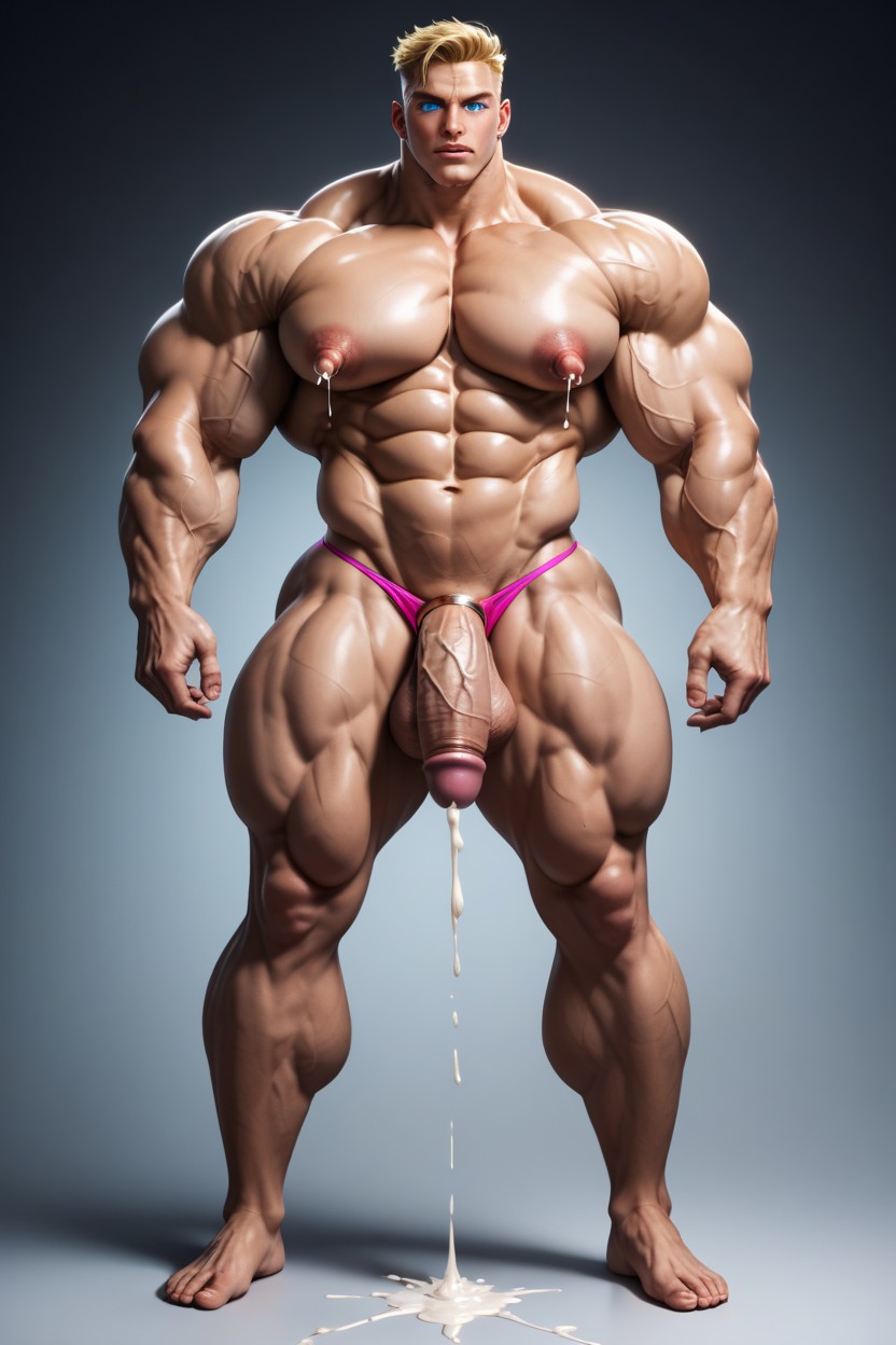 Huge Penis, Muscular, Full Body AI Gay Porn