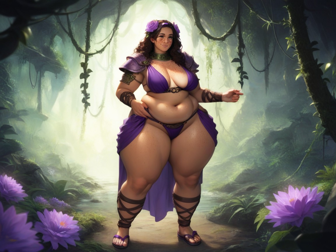 Soft Shadow, Round Full Ass, Freckles All Over Body Hentai AI Porn